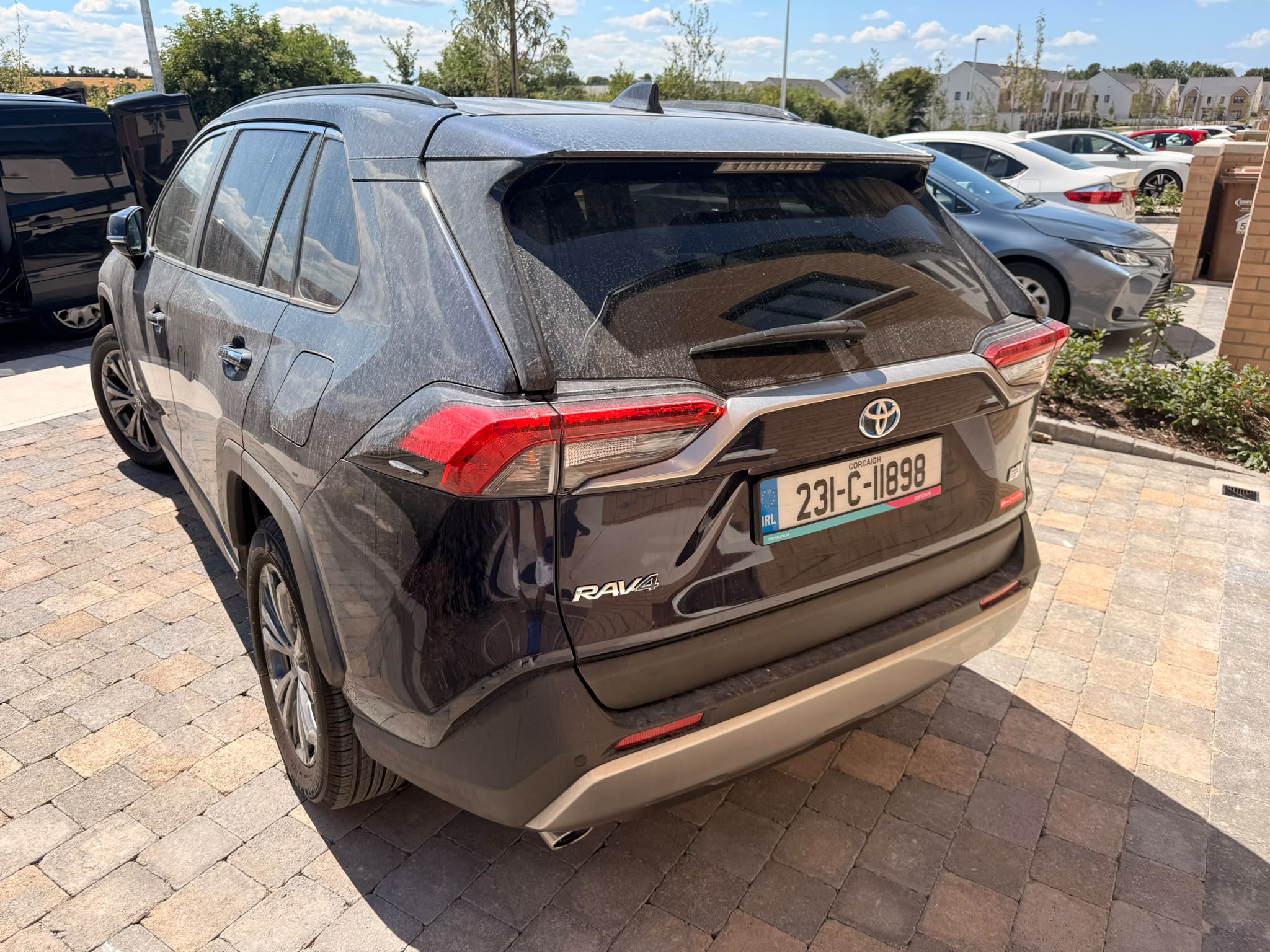 Freshly washed vehicle exterior